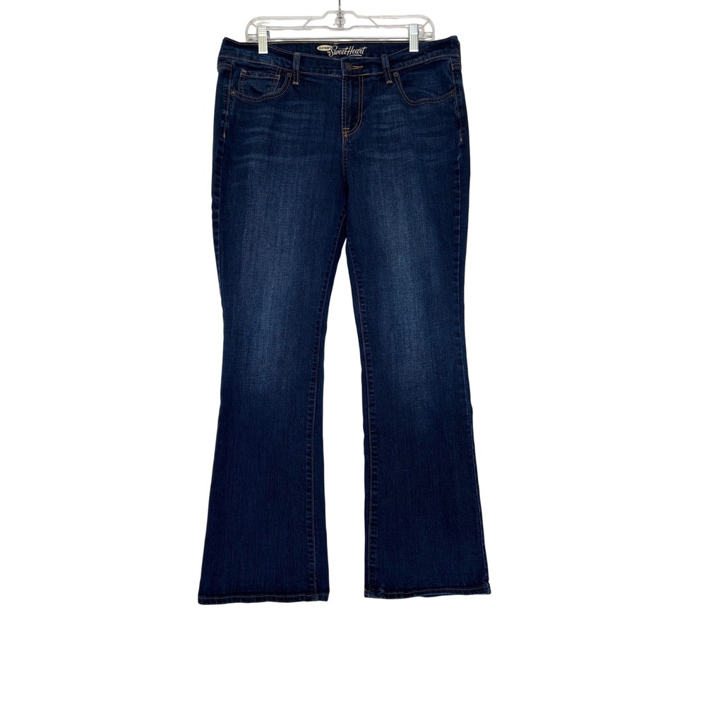 Old Navy Sweetheart Bootcut Jeans Dark Wash Blue Denim Womens 12 Regular
